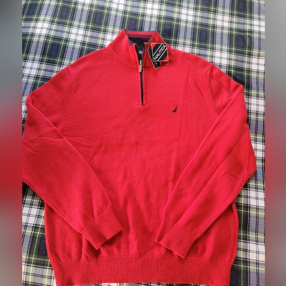 NWT - Nautica Men 1/4 Zip Pullover Knit Sweater Size XL NWT - Picture 3 of 10